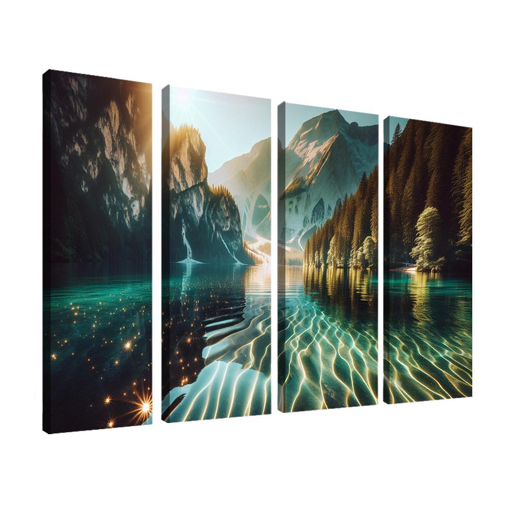 The Shimmering Surface Of Crystal Lake Custom Paintings Frame
