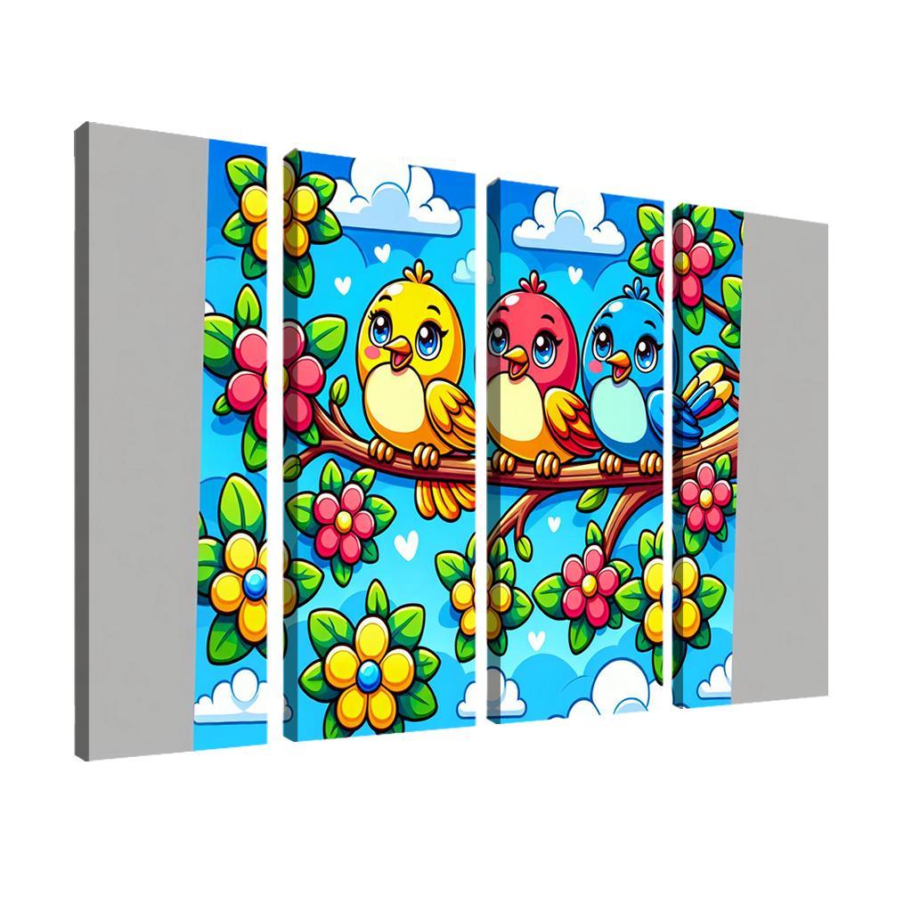 Sunny Sunbirds - Cheerful Companions Framed Paintings