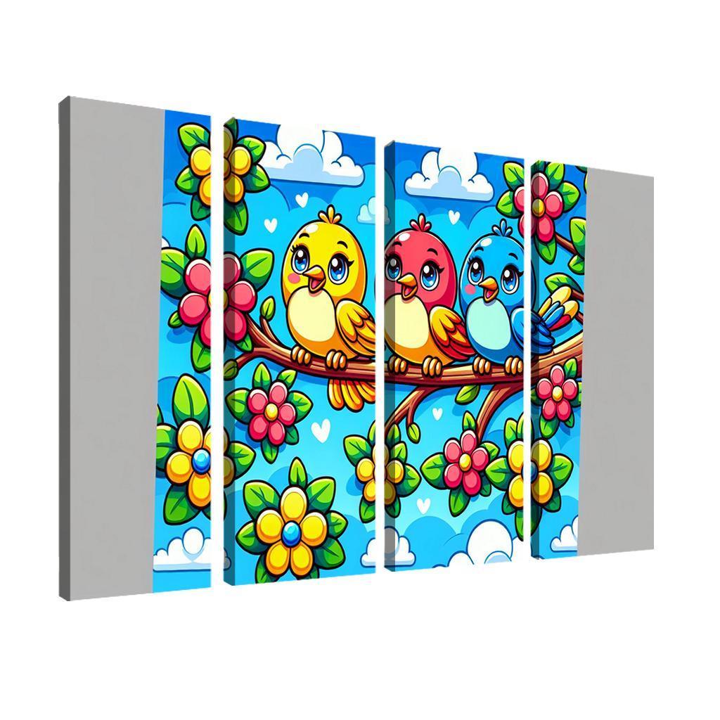 Sunny Sunbirds - Cheerful Companions Framed Paintings