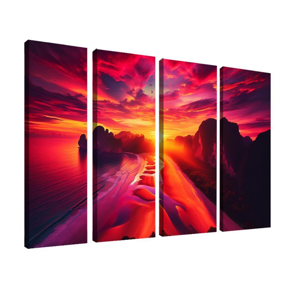 Sun-kissed Bluffs Scenic Lookout Custom Paintings Frame