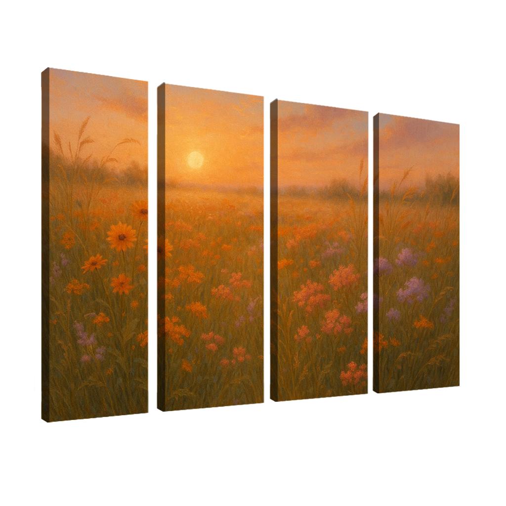 Sunset Meadow Harmony Art Trends