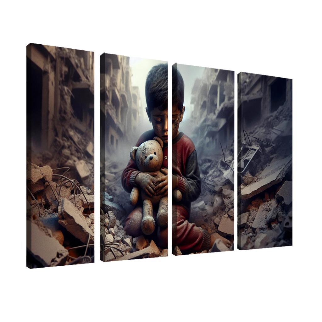 Echoes Of War The Impact On Innocent Lives Custom Paintings Frame