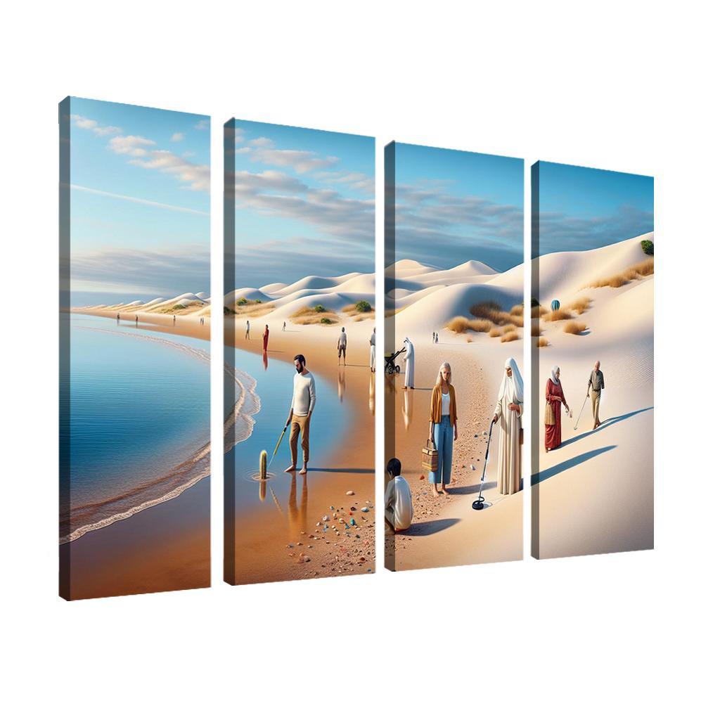 Beachcomber's Cove Treasure Hunting By The Sea Custom Paintings Frame