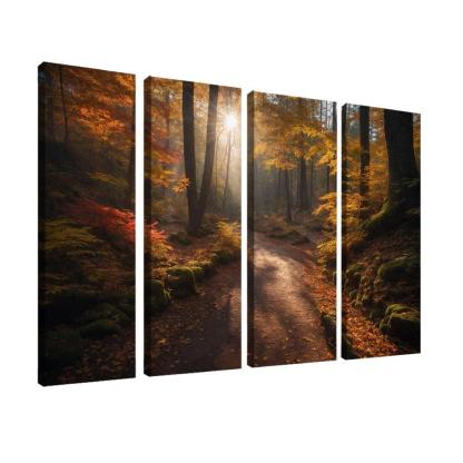 The Exquisite Allure Of Autumn Forest Trails Oil Paintings Frame