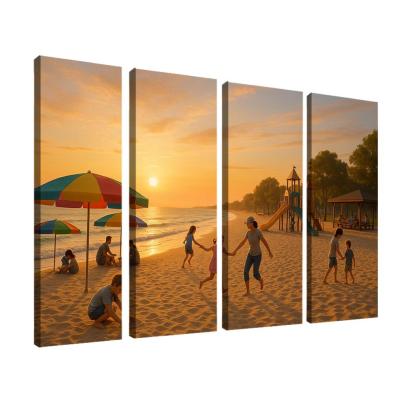 Sunrise Beach Calm And Family Friendly Custom Paintings Frame