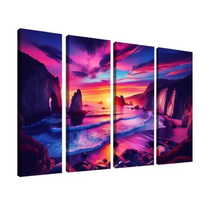 Crescent Bay Sunset Retreat Abstract Paintings Frame