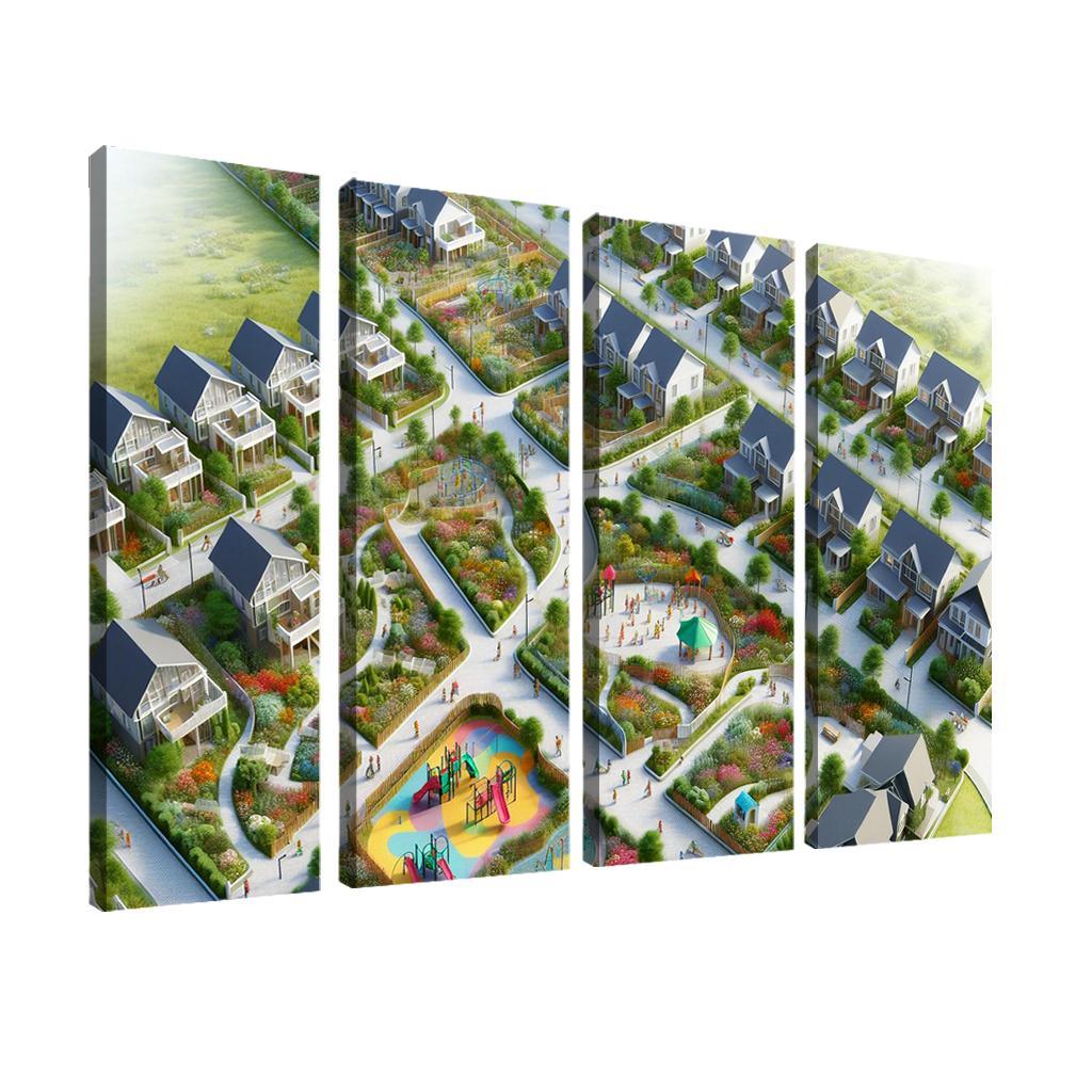 Interconnected Living Environments Custom Paintings Frame