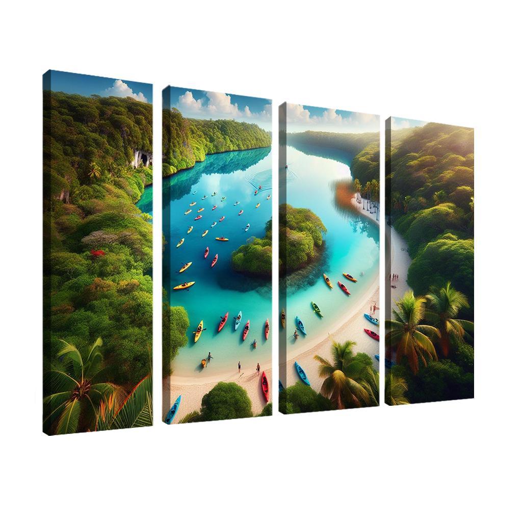 Lagoon Adventure Beach Premium Artwork Frames