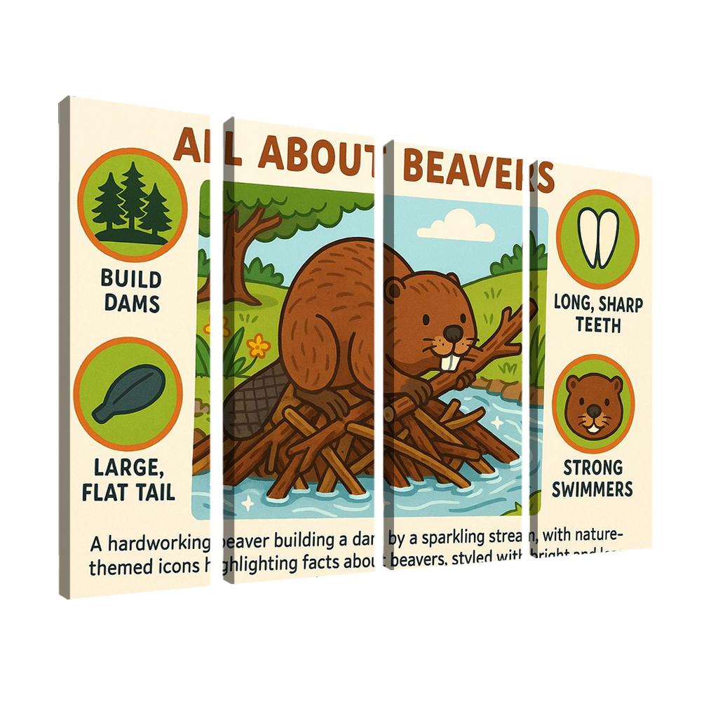 Brave Beaver Explorer Premium Artwork Frames
