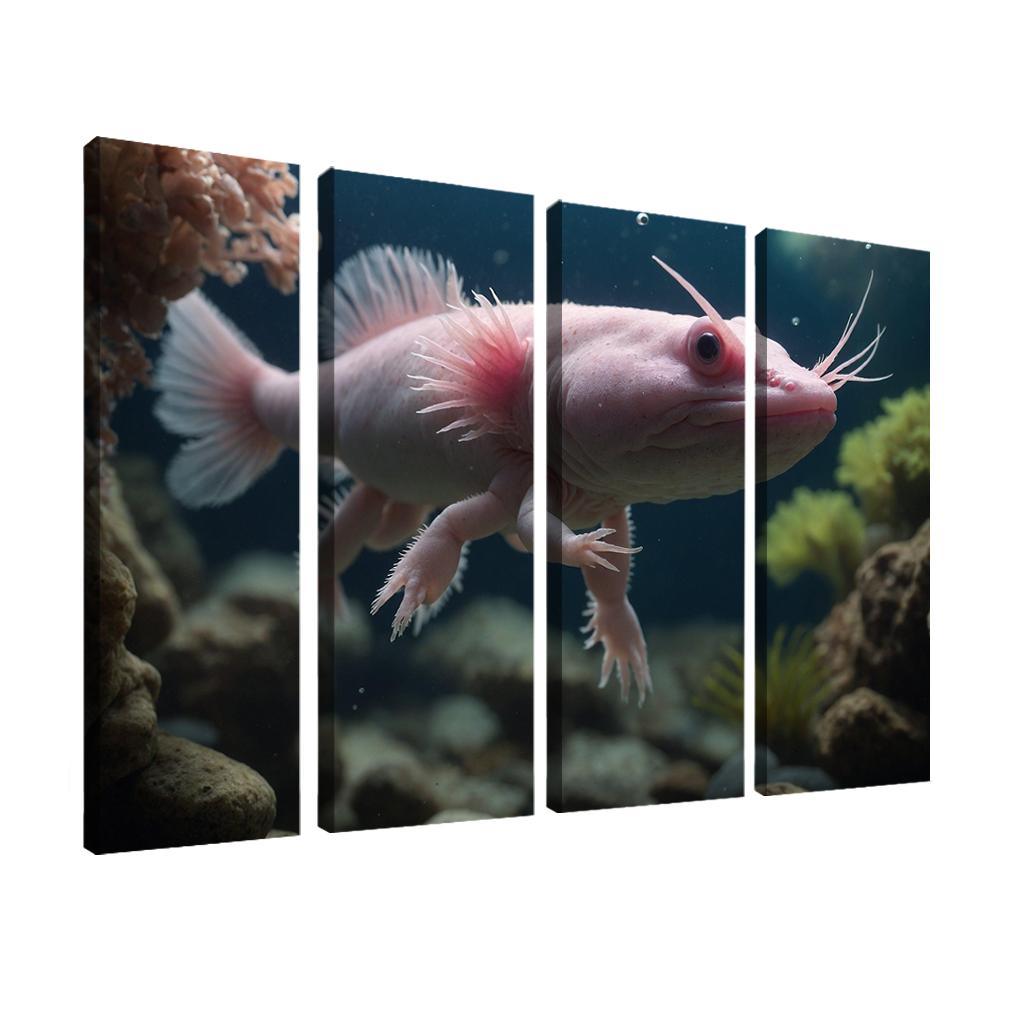 The Enigmatic Axolotl The Eternal Juvenile Oil Paintings Frame