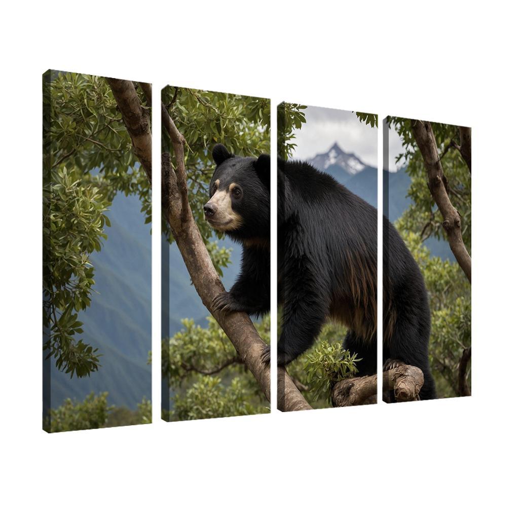 The Captivating Spectacled Bear South America's Only Bear Oil Paintings Frame