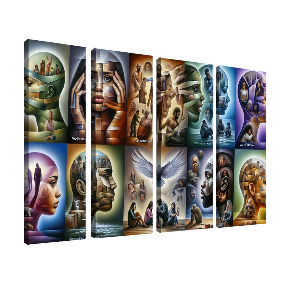 Voices Of Silence Domestic Violence Awareness Multi-panel Paintings