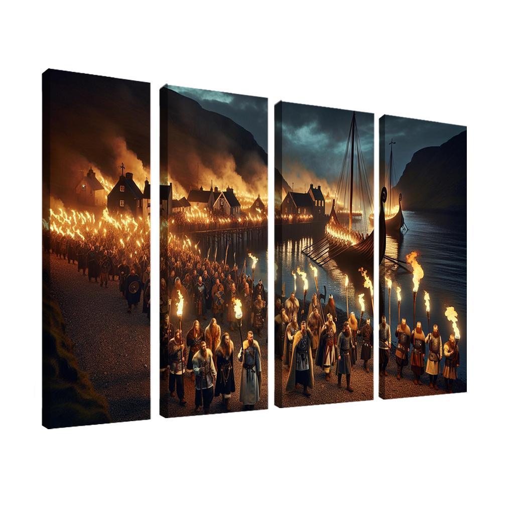 Up Helly Aa Canvas Paintings Frame