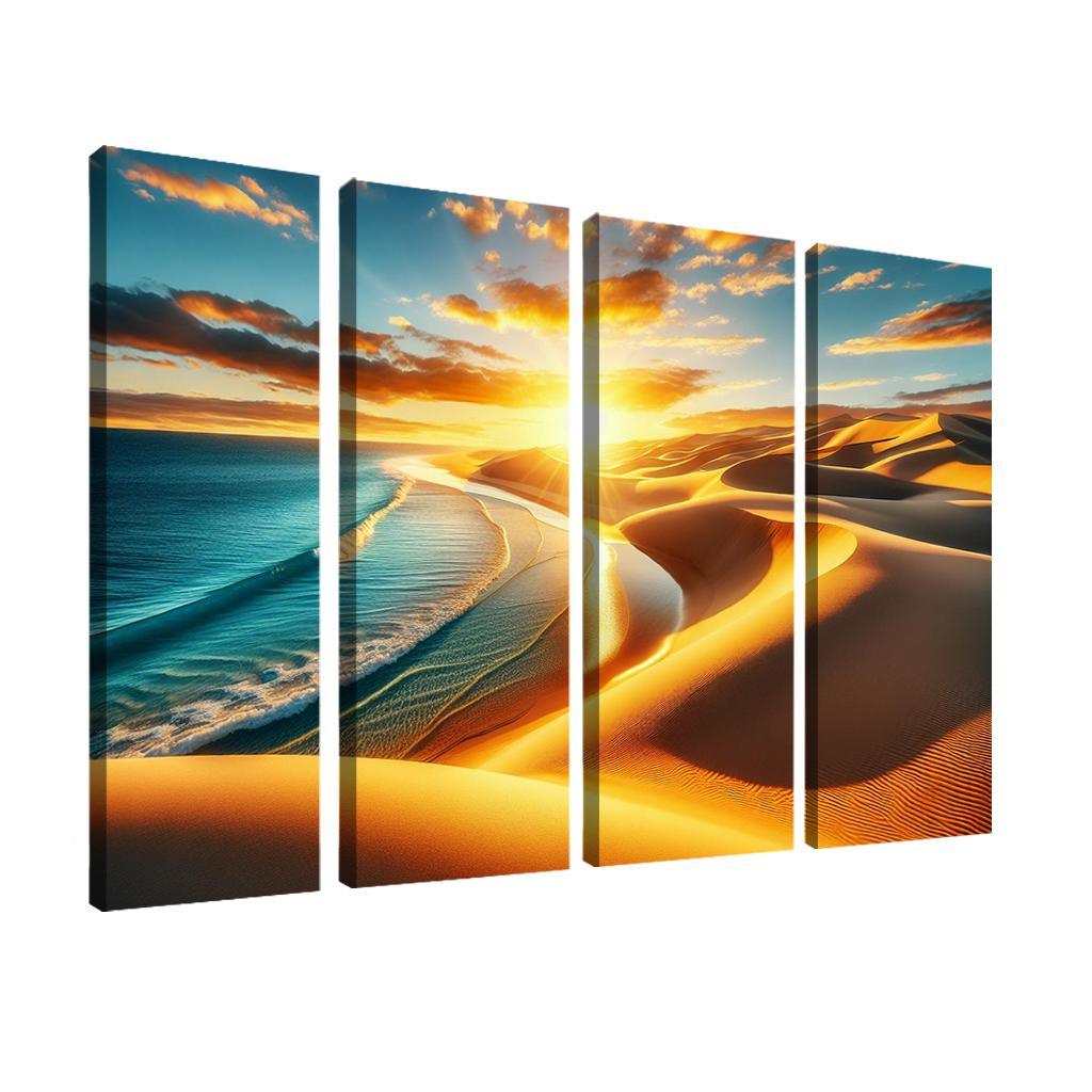 Harmonic Dunes Beach Modern Paintings Frame