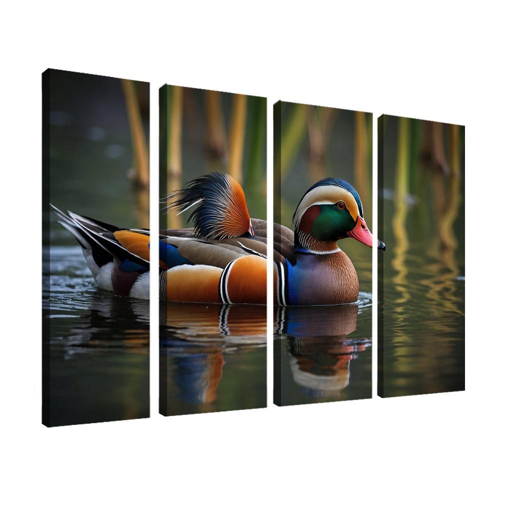 The Enchanting Mandarin Duck A Colorful Beauty Oil Paintings Frame
