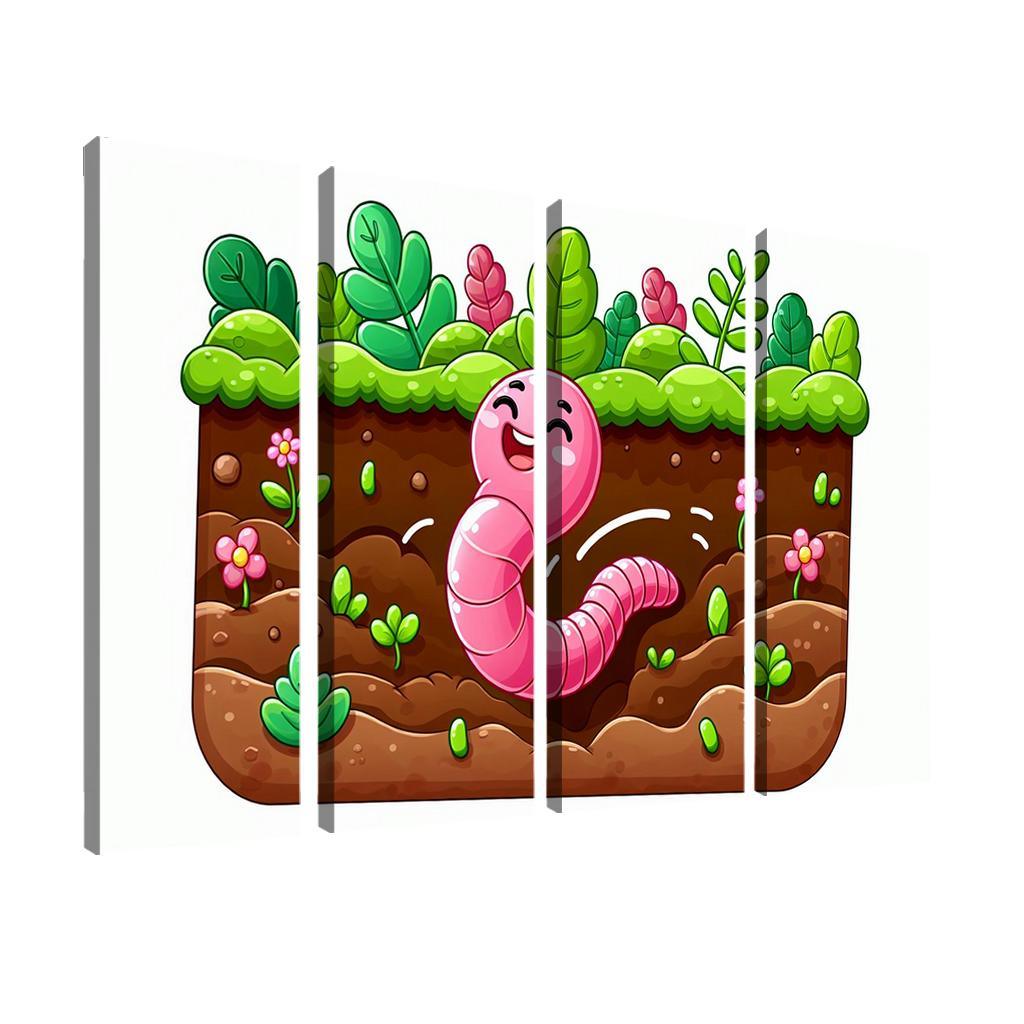 Wiggly Worm Modern Paintings Frame