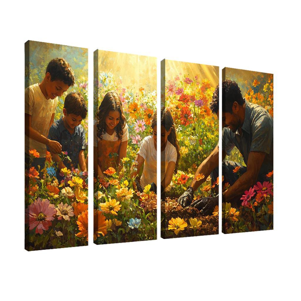 A Mother's Garden Nurtured By Love Modern Paintings Frame