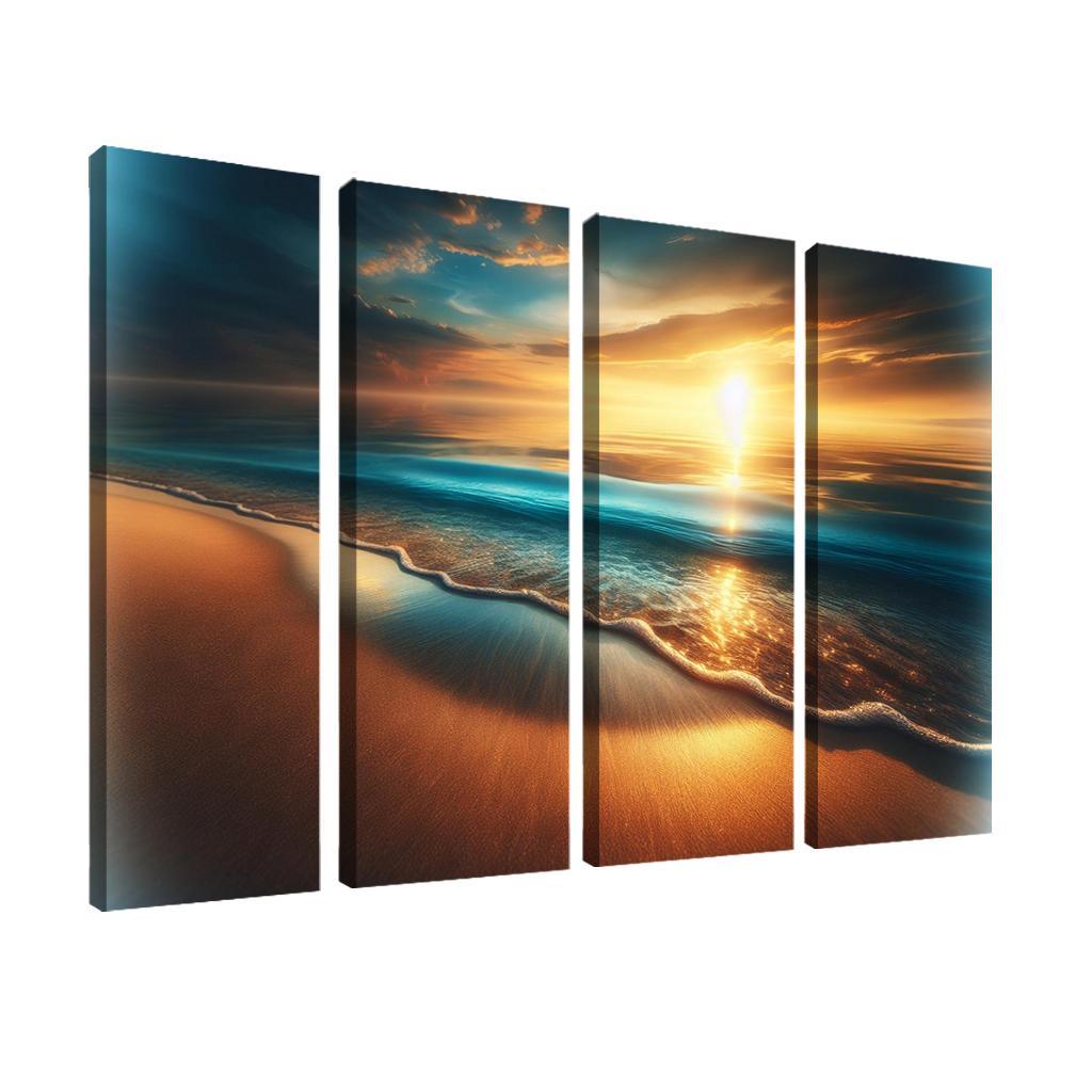Saltwater Serenity Beach Modern Paintings Frame