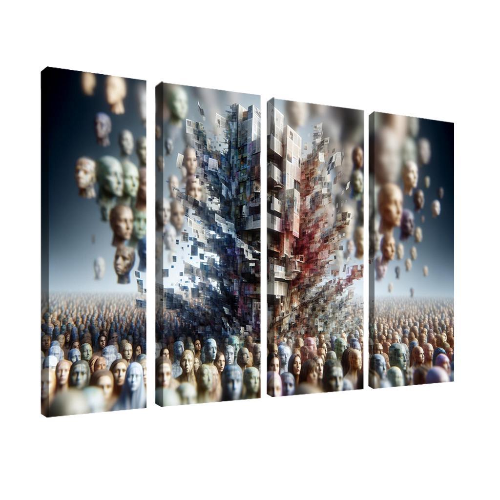 Erosion Of Trust The Crisis Of Misinformation Custom Paintings Frame