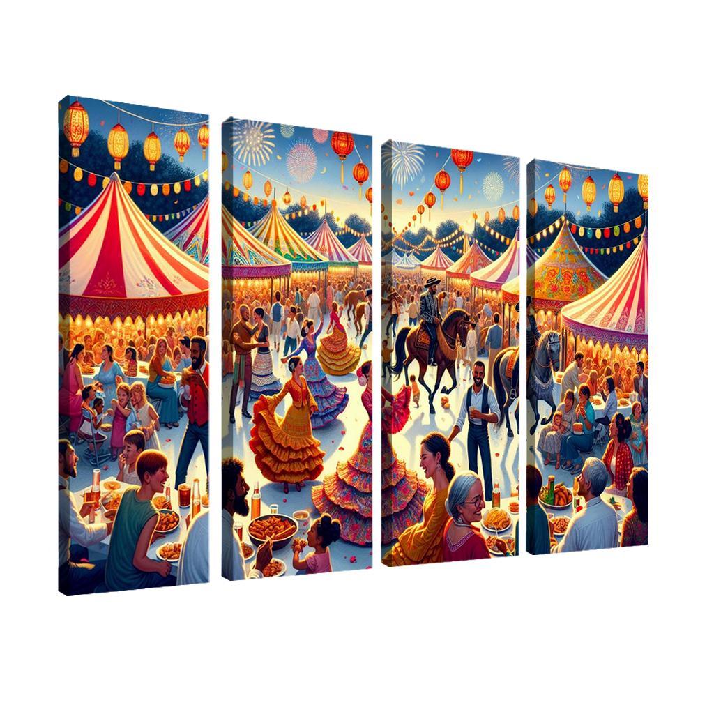 Feria De Abril - Spain Modern Paintings Frame