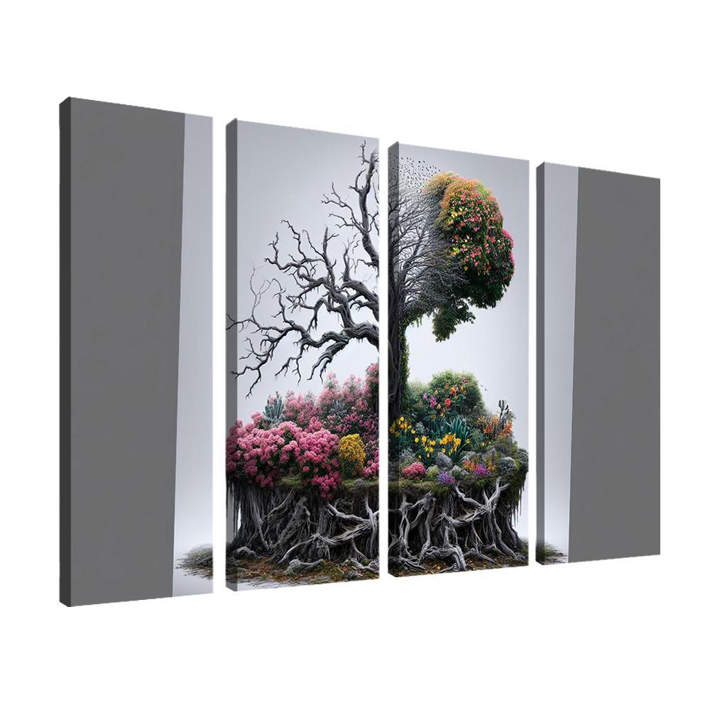 The Last Breath A Call for Climate Justice 4 Piece HD Modern Canvas Panels-Original Frame