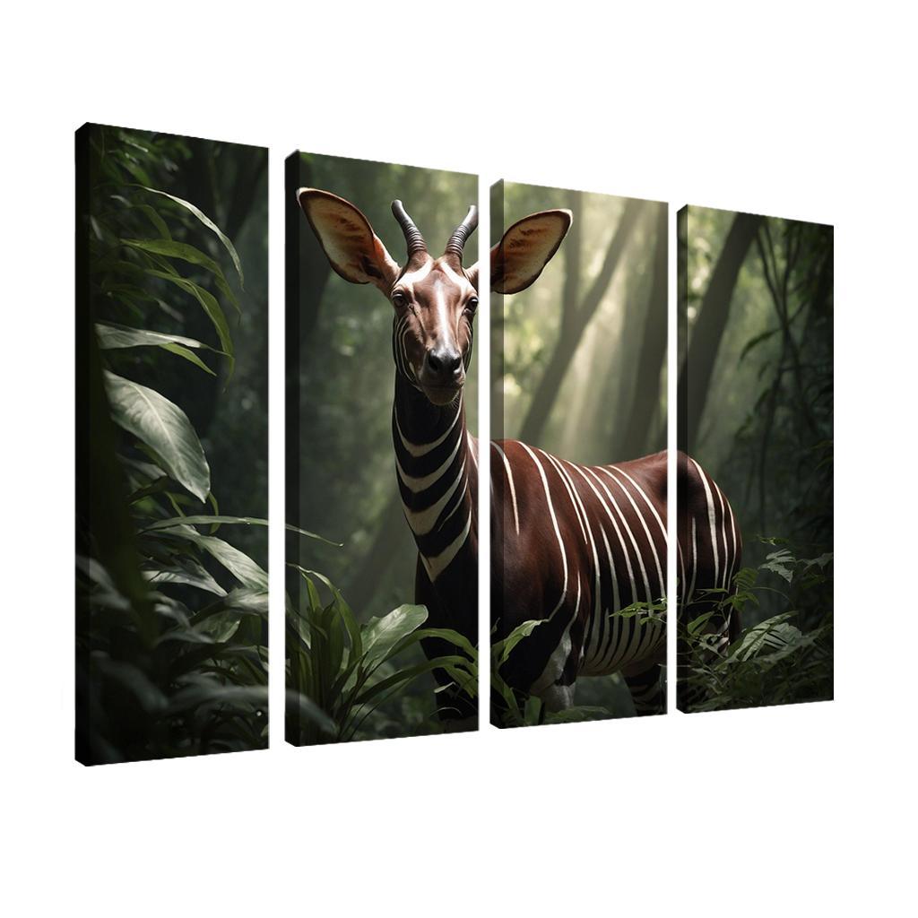 The Enigmatic Okapi Forest's Rare Gem Premium Artwork Frames