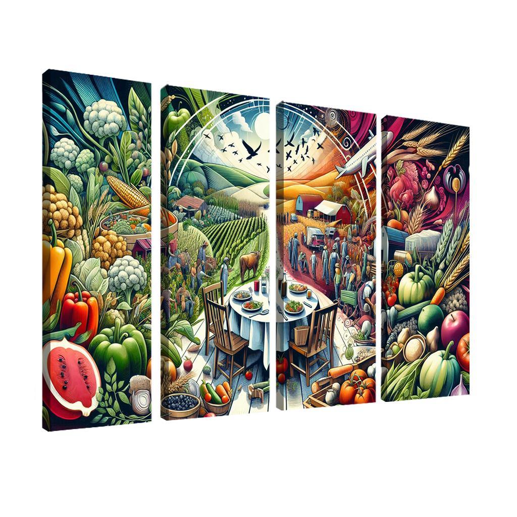 The Fabric Of Life Understanding Food Systems Custom Paintings Frame
