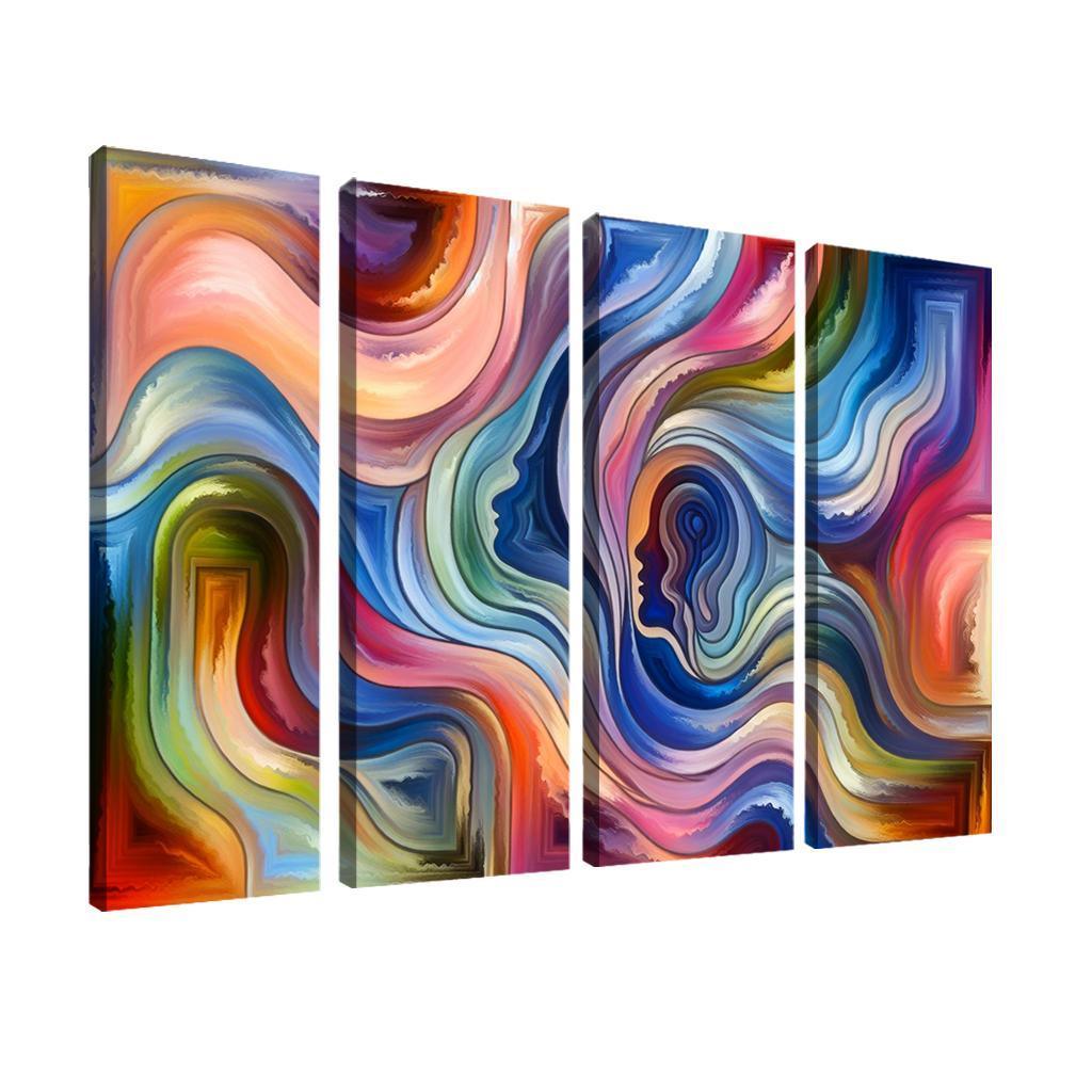 Chronicles of Emotion 4 Piece HD Modern Canvas Panels-Original Frame