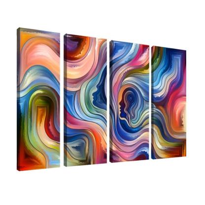Chronicles of Emotion 4 Piece HD Modern Canvas Panels-Original Frame