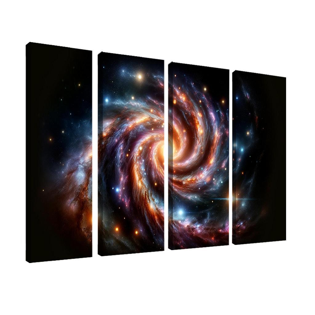 The Complex Structure Of Spiral Galaxies Abstract Paintings Frame