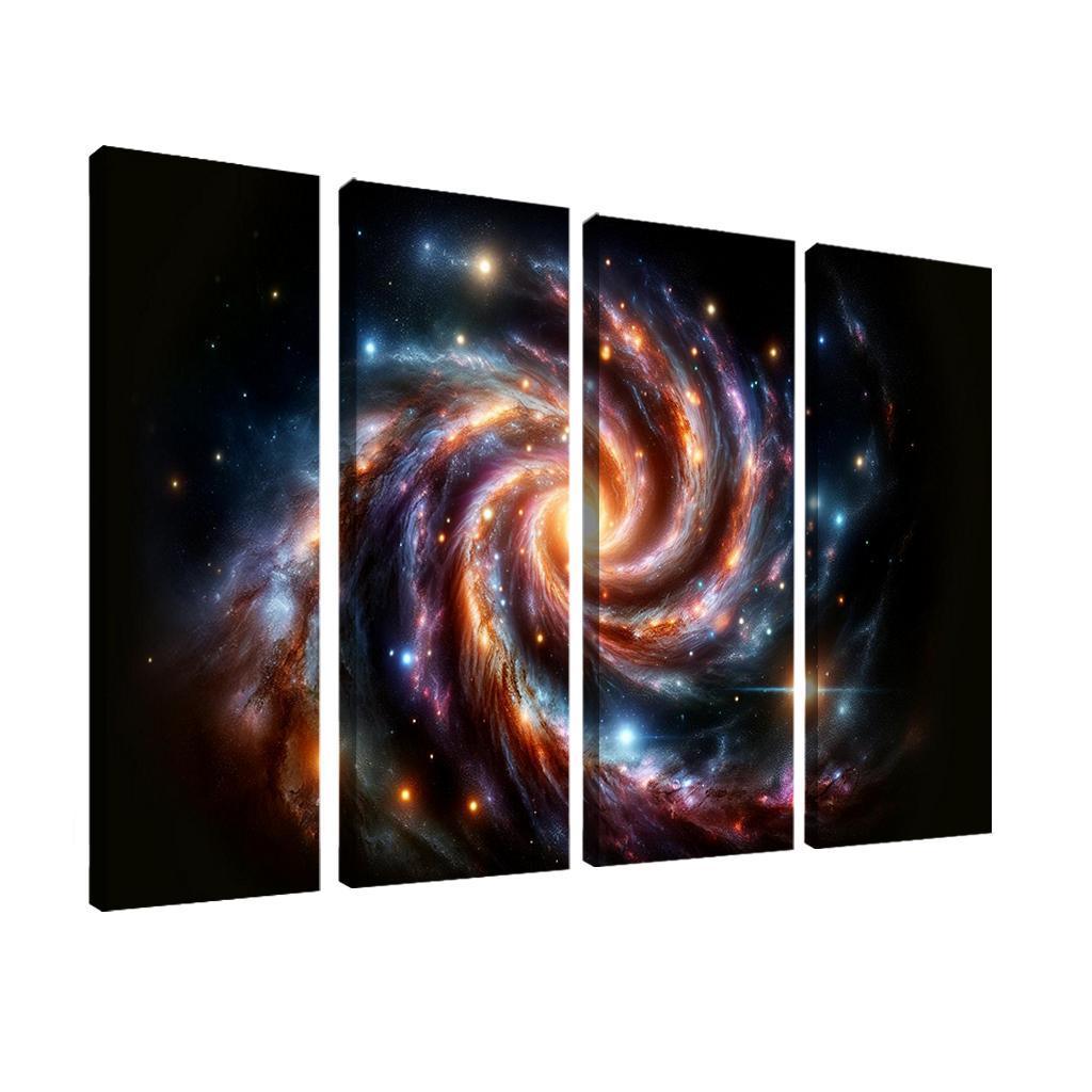 The Complex Structure Of Spiral Galaxies Abstract Paintings Frame