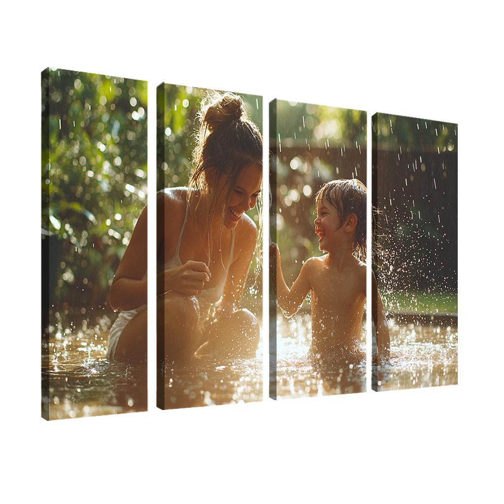 Dancing In The Rain A Mothers Joyful Spirit Custom Paintings Frame