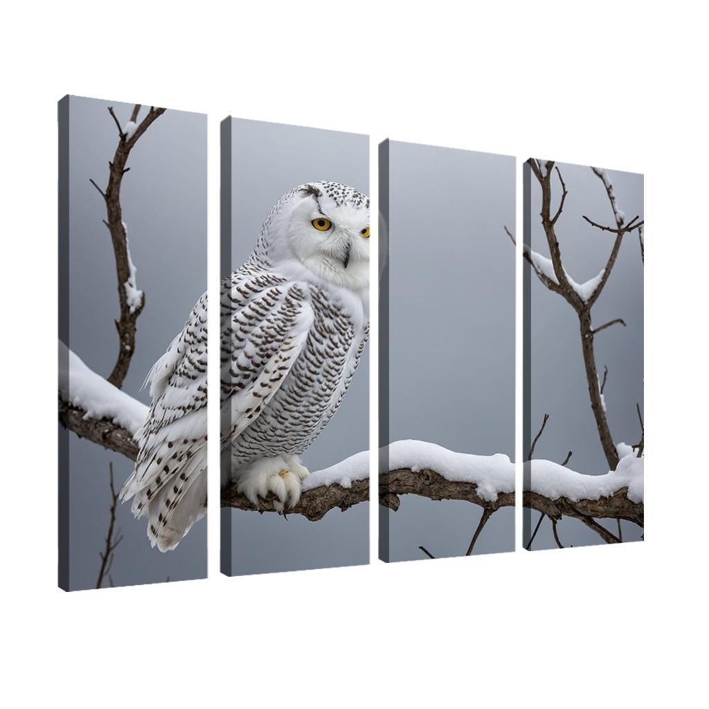 The Majestic Snowy Owl Guardian Of The Arctic Framed Paintings