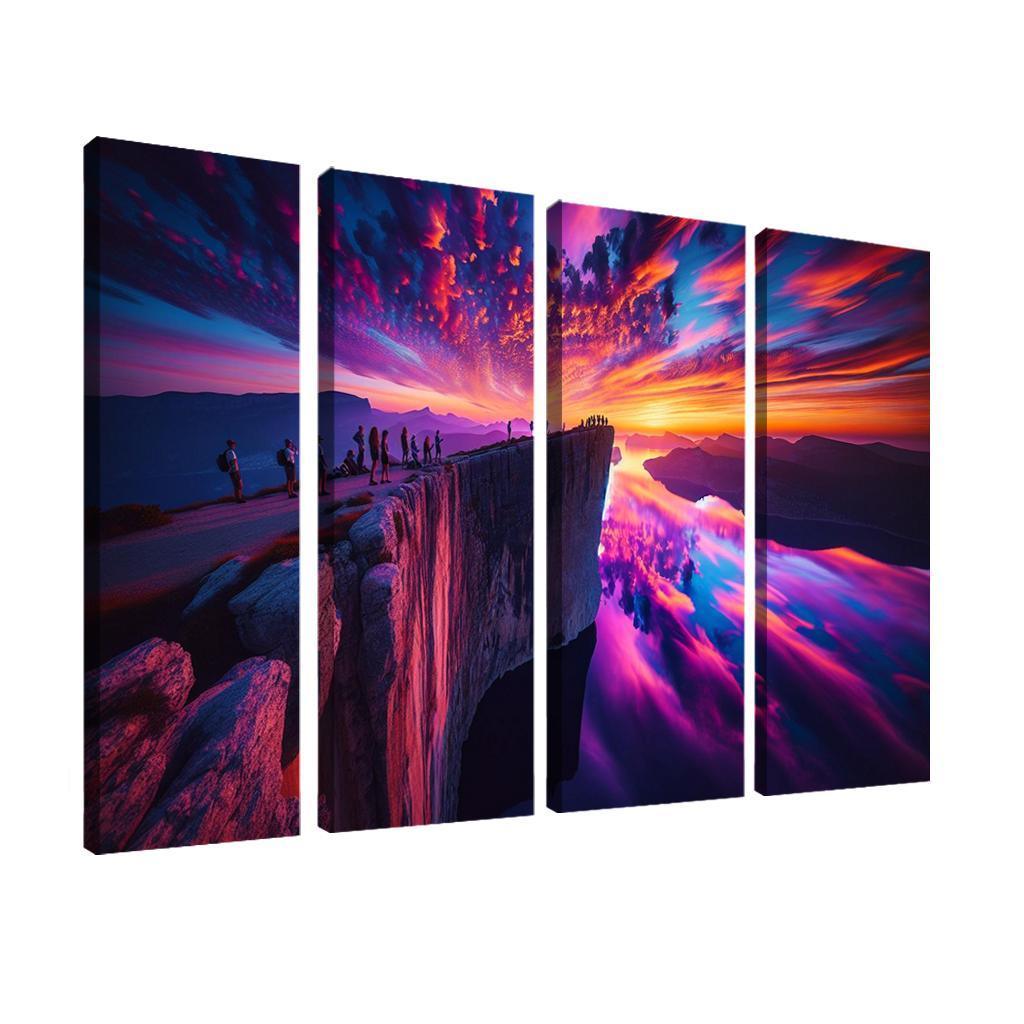 Sunset Ridge Cliffside Viewpoint Art Trends