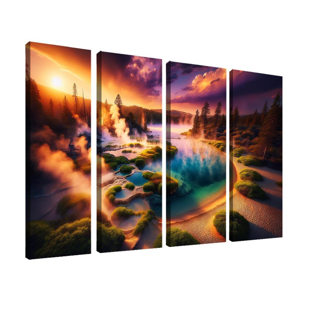 Serene Springs Natural Hot Springs Beach Custom Paintings Frame