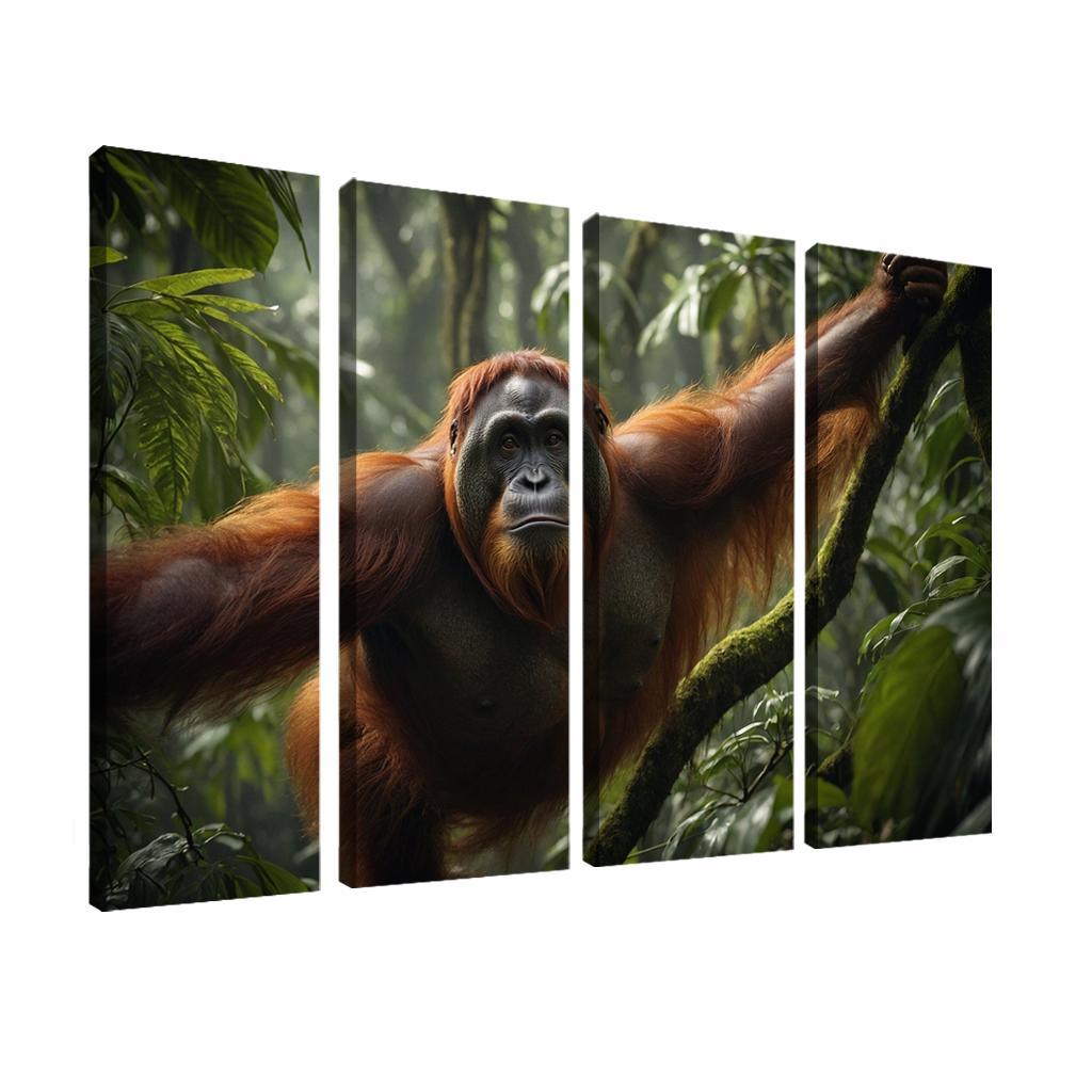 The Majestic Bornean Orangutan Forest Architect Framed Paintings