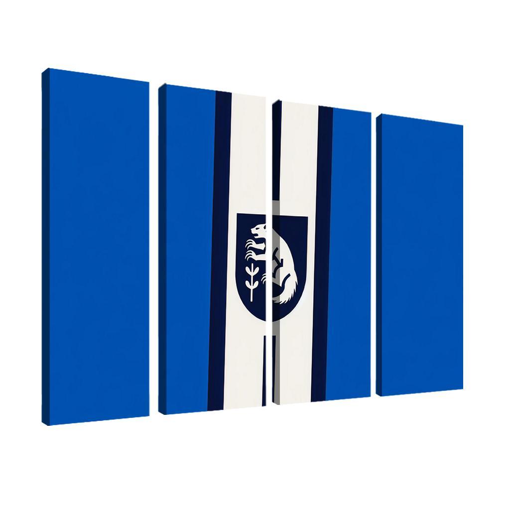 Journey of the North The Flag of the Northwest Territories 4 Piece HD Modern Canvas Panels-Original Frame