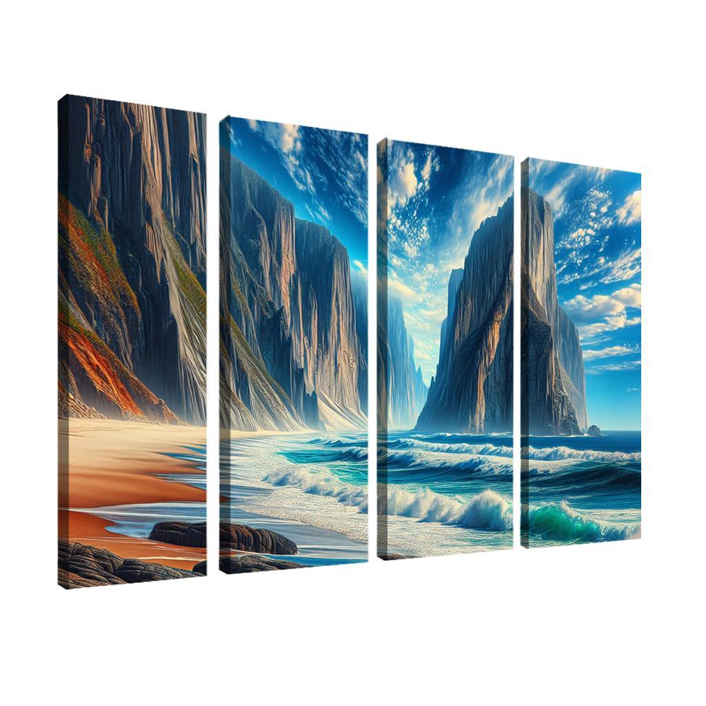 Majestic Cliffs Beach Premium Artwork Frames