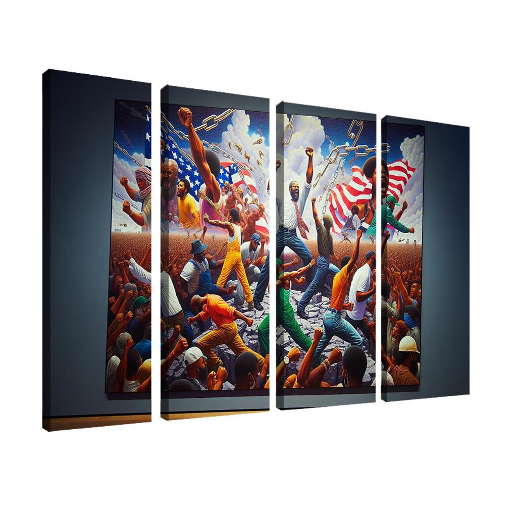 Walls Of Justice The Fight Against Racial Inequality Multi-panel Paintings