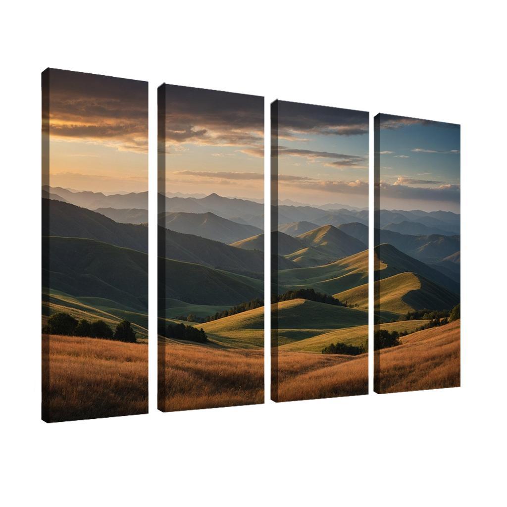The Splendor Of Distant Mountain Ranges Oil Paintings Frame
