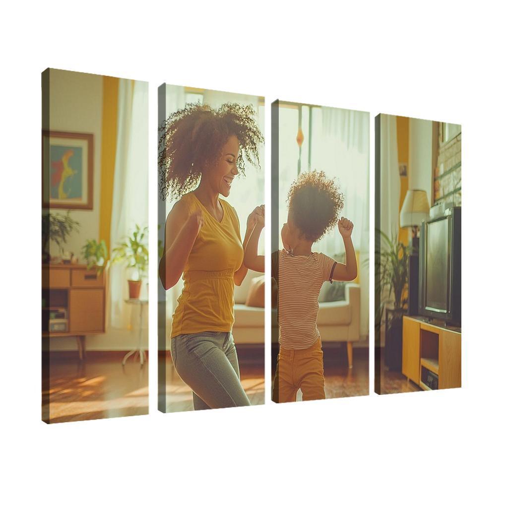 Dancing Through Life A Mother's Joyful Spirit Canvas Paintings Frame