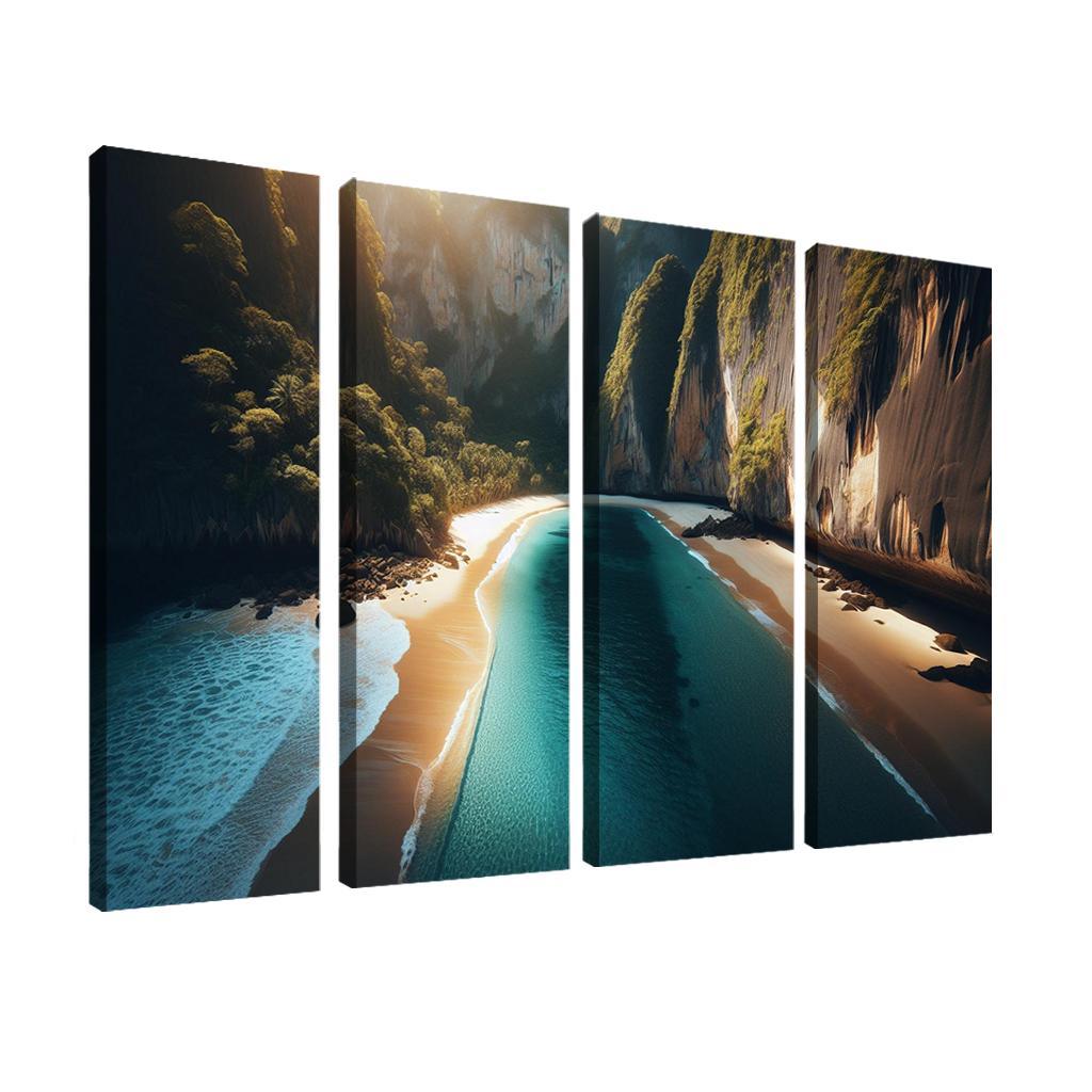 Sapphire Bay Seaside Seclusion Abstract Paintings Frame