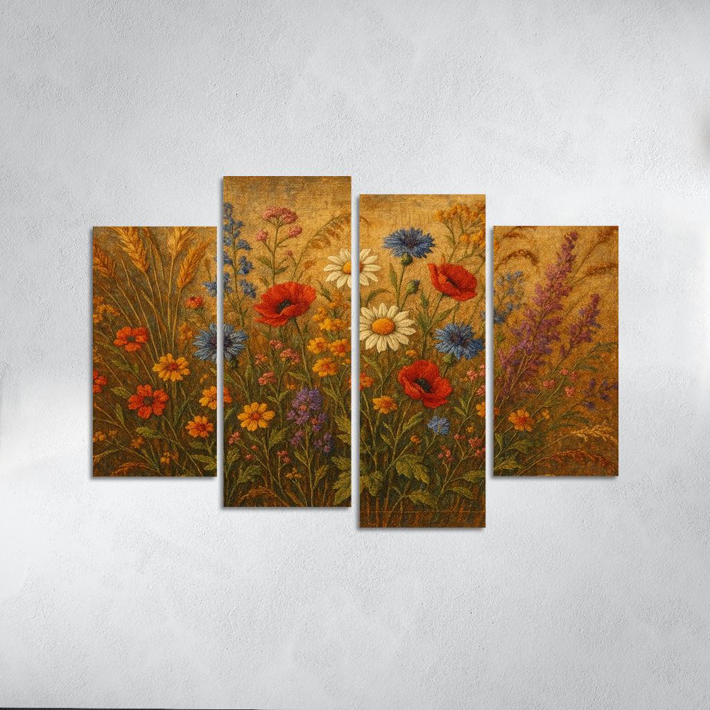 Rustic Wildflower Tapestry Art Trends