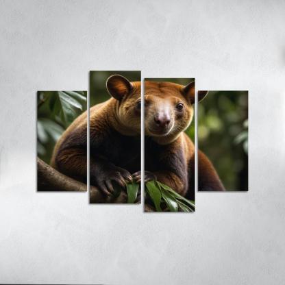 The Agile Tree Kangaroo Climbing Marvel Canvas Paintings Frame