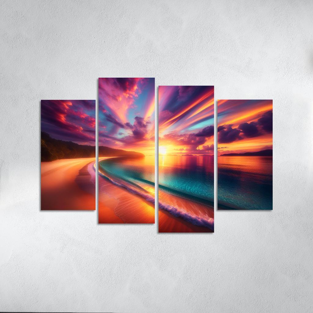 Sunrise Beach A New Day's Awakening Custom Paintings Frame