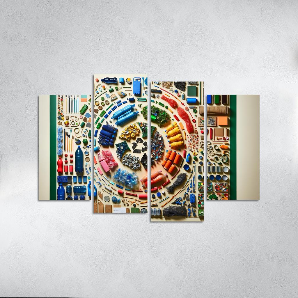 The Cycle Of Waste Advocating For A Circular Economy Multi-panel Paintings
