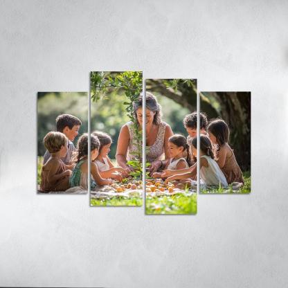 Branches Of Love A Mothers Family Tree Canvas Paintings Frame
