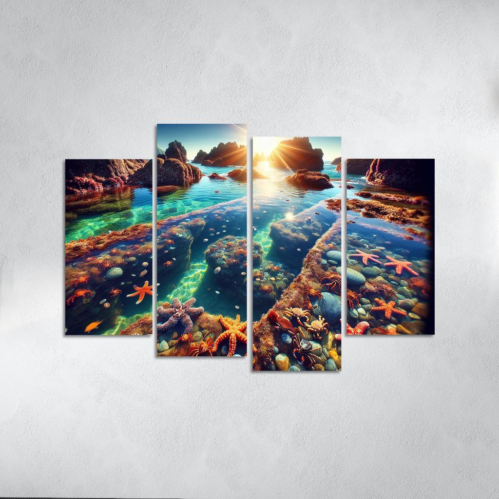 Tranquil Tide Pools Nature's Aquarium Abstract Paintings Frame