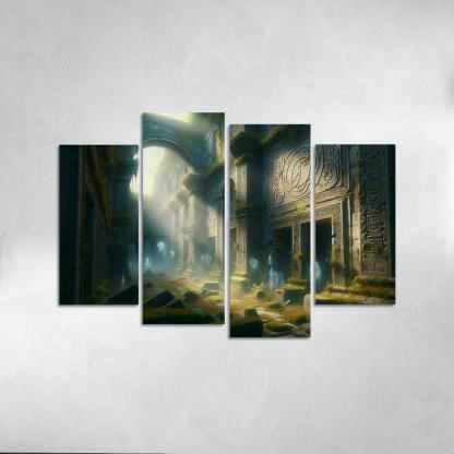 The Forgotten Realm 4 Piece HD Canvas Wall Art-Original Frame