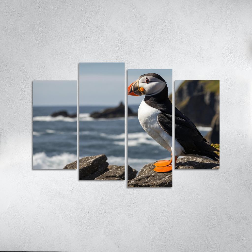 The Magnificent Puffin The Clown Of The Sea Custom Paintings Frame